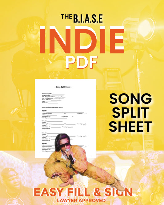 The Indie Song Split Sheet