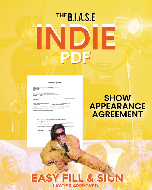 The Indie Show Performance/Appearance Agreement